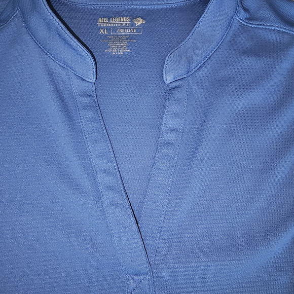 NEW Reel Legends Men's Slate Blue Long Sleeve Shirt - Picture 6 of 12